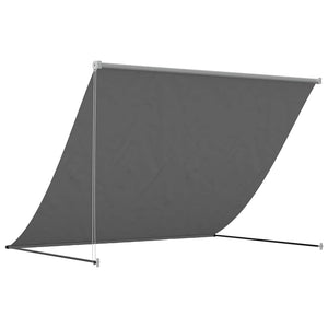 Tenda da Sole Retrattile Antracite 200x150 cm Tessuto e Acciaio 368752