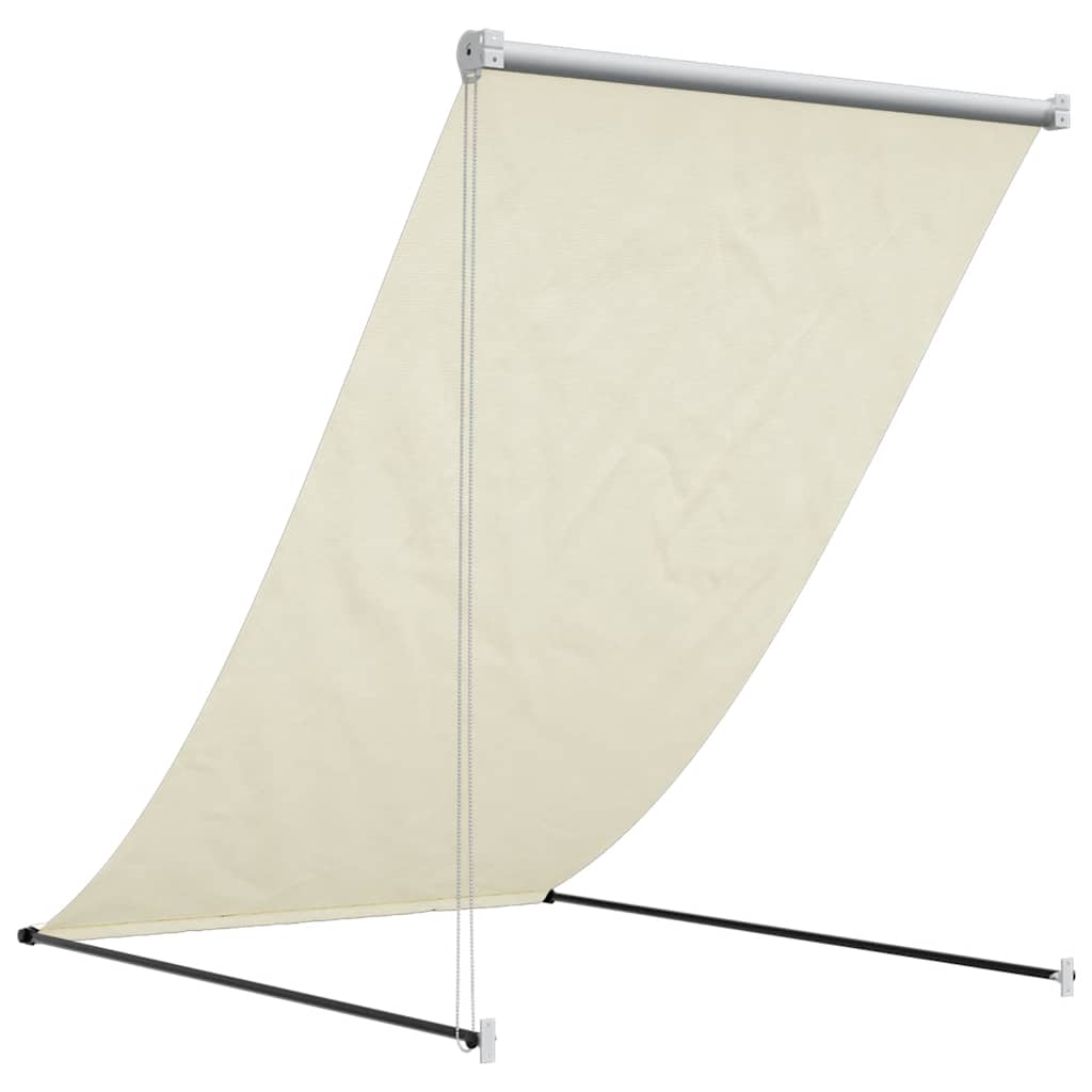 Tenda da Sole Retrattile Crema 150x150 cm in Tessuto e Acciaio