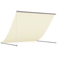 Tenda da Sole Retrattile Crema 200x150 cm in Tessuto e Acciaio 368759