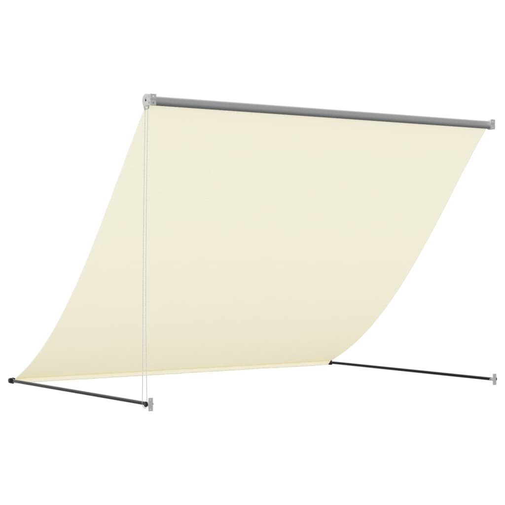 Tenda da Sole Retrattile Crema 250x150 cm in Tessuto e Acciaio 368760