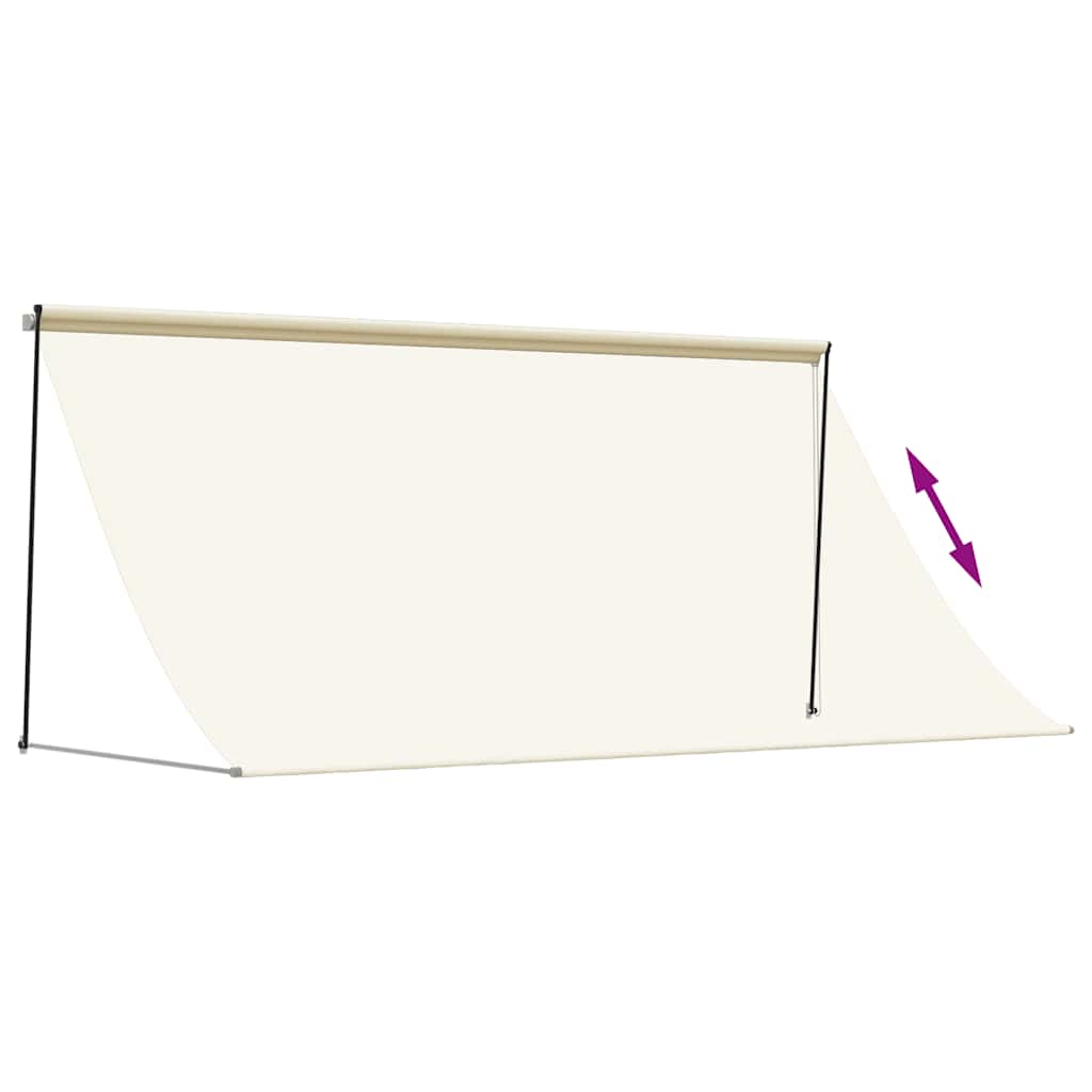 Tenda da Sole Retrattile Crema 300x150 cm in Tessuto e Acciaio 368761