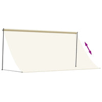 Tenda da Sole Retrattile Crema 300x150 cm in Tessuto e Acciaio 368761