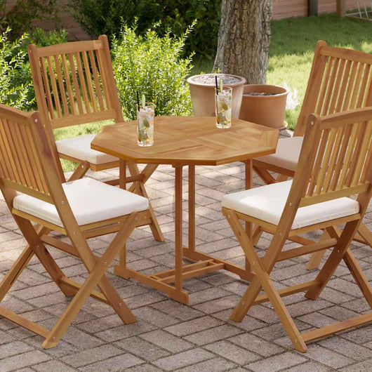 Piano per Tavolo 80x80x2,5 cm Ottagonale Legno Massello di Teak 366666