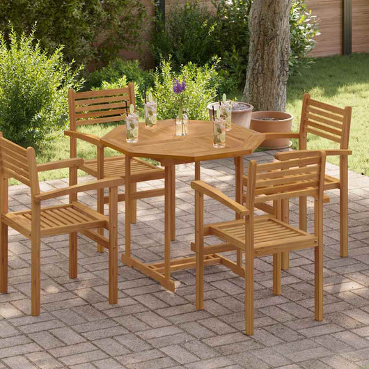 Piano per Tavolo 90x90x2,5 cm Ottagonale Legno Massello di Teak 366667