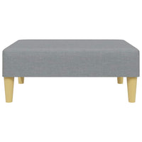 vidaXL Divano Letto 2Posti Cuscini e Poggiapiedi Grigio Chiaro Velluto