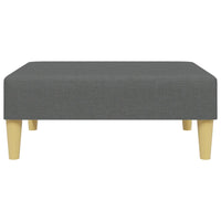 Divano Letto 2Posti Cuscini e Poggiapiedi Grigio Scuro Velluto 3216216