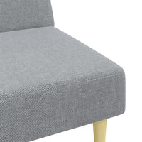 Divano Letto a 2 Posti con Poggiapiedi-Sofa Letto 2 Posti-Daybed Grigio Chiaro in Tessuto 505542