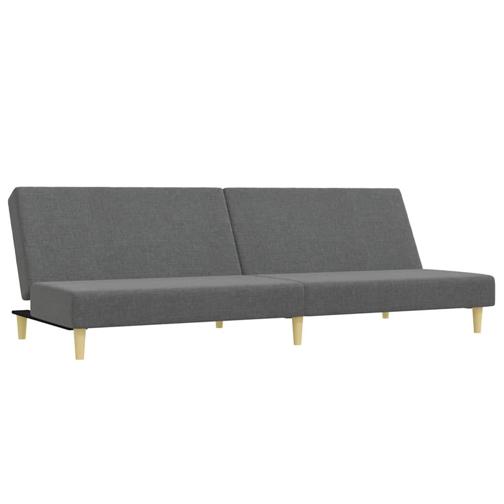 Divano Letto 2 Posti con Poggiapiedi Grigio Scuro in Tessutocod mxl 90768