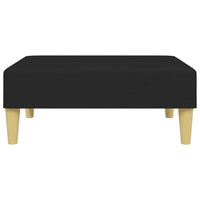 Divano Letto a 2 Posti con Poggiapiedi-Sofa Letto 2 Posti-Daybed Nero in Tessuto 246203