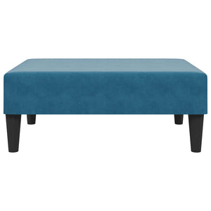 Divano Letto 2 Posti con Poggiapiedi-Sofa Letto 2 Posti-Daybed Blu in Velluto