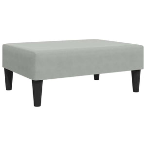 Divano Letto a 2 Posti con Poggiapiedi-Sofa Letto 2 Posti-Daybed Grigio Chiaro in Velluto 709834
