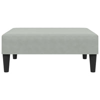 Divano Letto a 2 Posti con Poggiapiedi-Sofa Letto 2 Posti-Daybed Grigio Chiaro in Velluto 709834