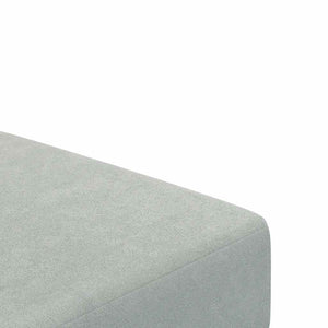 Divano Letto a 2 Posti con Poggiapiedi-Sofa Letto 2 Posti-Daybed Grigio Chiaro in Velluto 709834