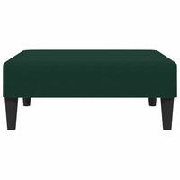 Divano Letto a 2 Posti con Poggiapiedi-Sofa Letto 2 Posti-Daybed Verde Scuro in Velluto 862310