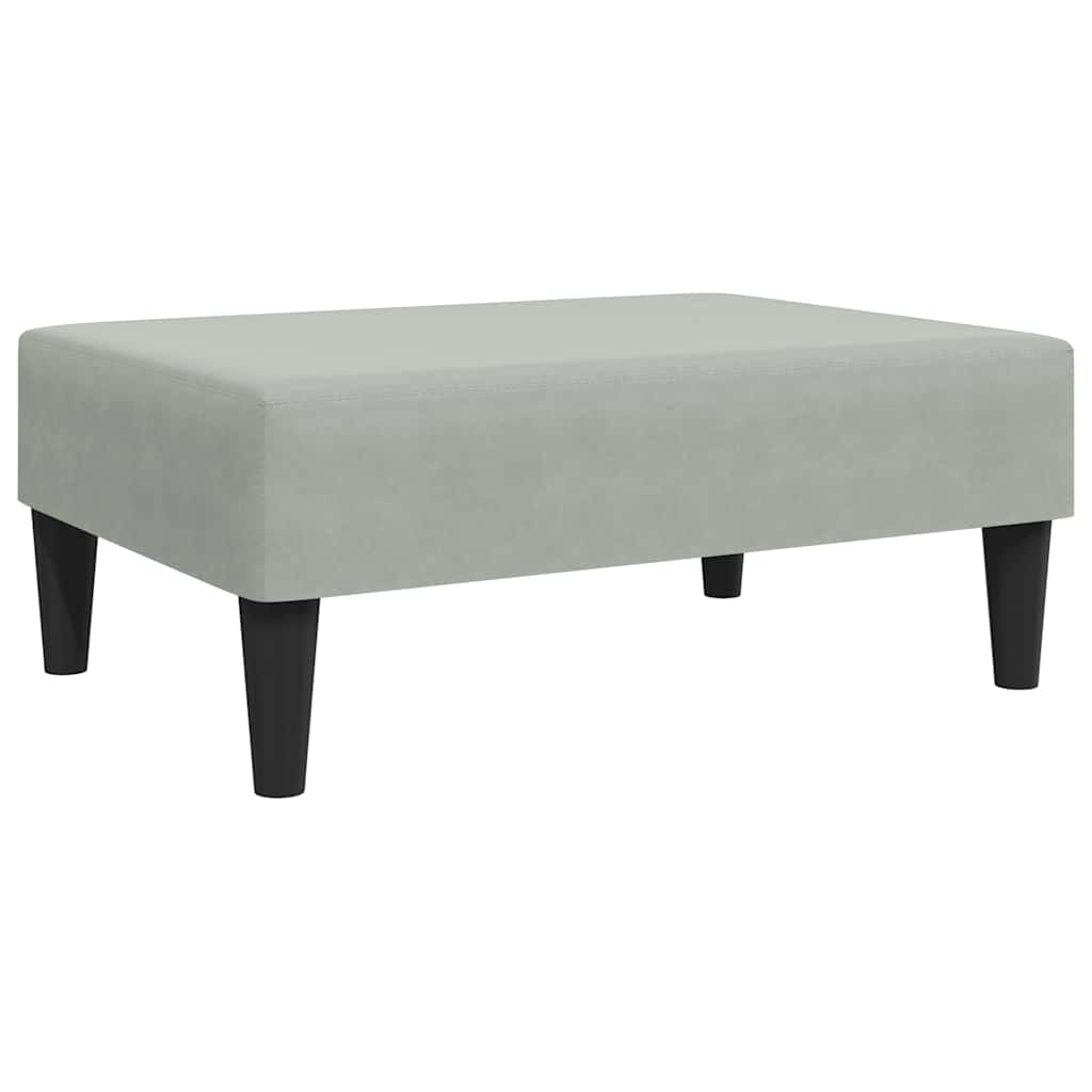 Divano Letto a 2 Posti con Poggiapiedi-Sofa Letto 2 Posti-Daybed Grigio Chiaro in Velluto 345643