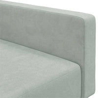 Divano Letto a 2 Posti con Poggiapiedi-Sofa Letto 2 Posti-Daybed Grigio Chiaro in Velluto 345643