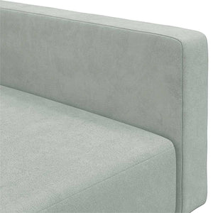Divano Letto a 2 Posti con Poggiapiedi-Sofa Letto 2 Posti-Daybed Grigio Chiaro in Velluto 345643