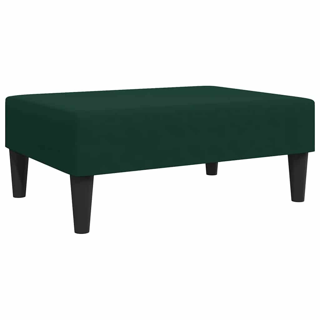 Divano Letto a 2 Posti con Poggiapiedi-Sofa Letto 2 Posti-Daybed Verde Scuro in Velluto 847999