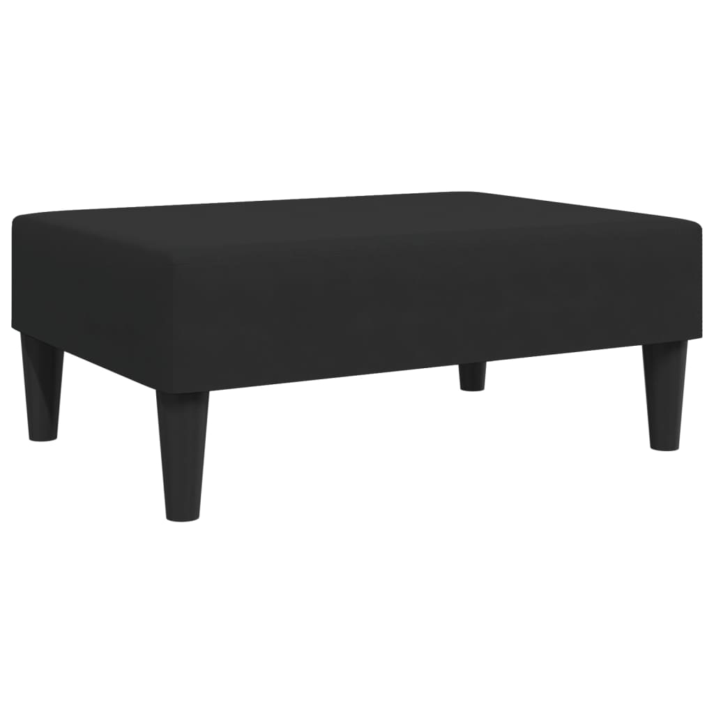Divano Letto a 2 Posti con Poggiapiedi-Sofa Letto 2 Posti-Daybed Nero in Velluto 357787