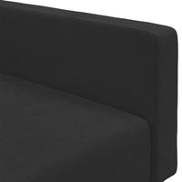 Divano Letto a 2 Posti con Poggiapiedi-Sofa Letto 2 Posti-Daybed Nero in Velluto 357787