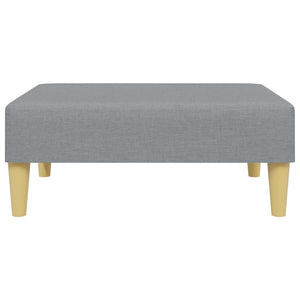 Divano Letto a 2 Posti con Poggiapiedi-Sofa Letto 2 Posti-Daybed Grigio Chiaro in Tessuto 895934