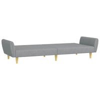 Divano Letto a 2 Posti con Poggiapiedi-Sofa Letto 2 Posti-Daybed Grigio Chiaro in Tessuto 871708
