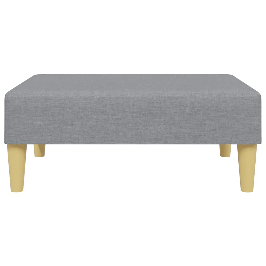 Divano Letto a 2 Posti con Poggiapiedi-Sofa Letto 2 Posti-Daybed Grigio Chiaro in Tessuto 871708