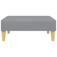 Divano Letto a 2 Posti con Poggiapiedi-Sofa Letto 2 Posti-Daybed Grigio Chiaro in Tessuto 871708
