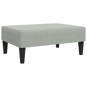 Divano Letto a 2 Posti con Poggiapiedi-Sofa Letto 2 Posti-Daybed Grigio Chiaro in Velluto 973531