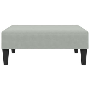 Divano Letto a 2 Posti con Poggiapiedi-Sofa Letto 2 Posti-Daybed Grigio Chiaro in Velluto 973531