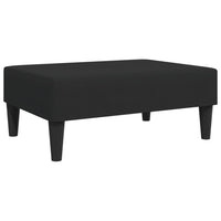 Divano Letto a 2 Posti con Poggiapiedi-Sofa Letto 2 Posti-Daybed Nero in Velluto 700098
