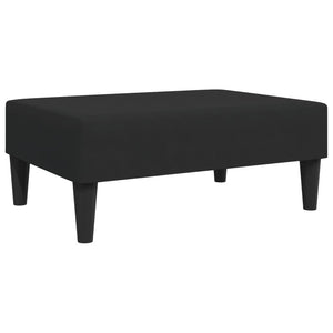 Divano Letto a 2 Posti con Poggiapiedi-Sofa Letto 2 Posti-Daybed Nero in Velluto 700098