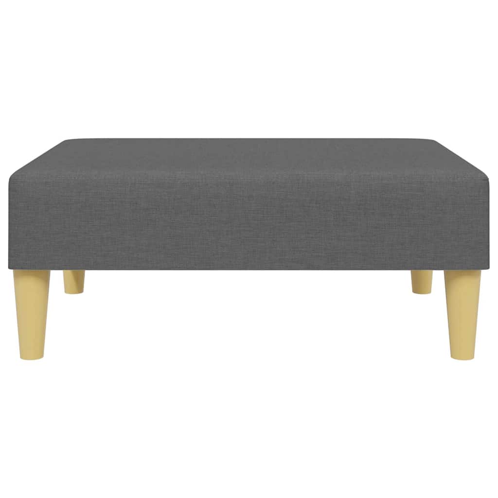 vidaXL Divano Letto 2Posti Cuscini e Poggiapiedi Grigio Scuro Tessuto