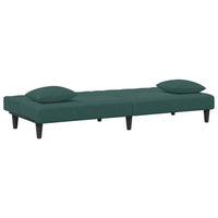 Set di Divani 2 pz con Cuscini Verde Scuro in Velluto 3216264