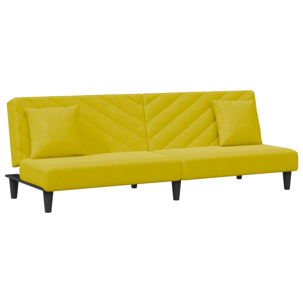 Set di Divani 2 pz con Cuscini Giallo in Velluto 3216266