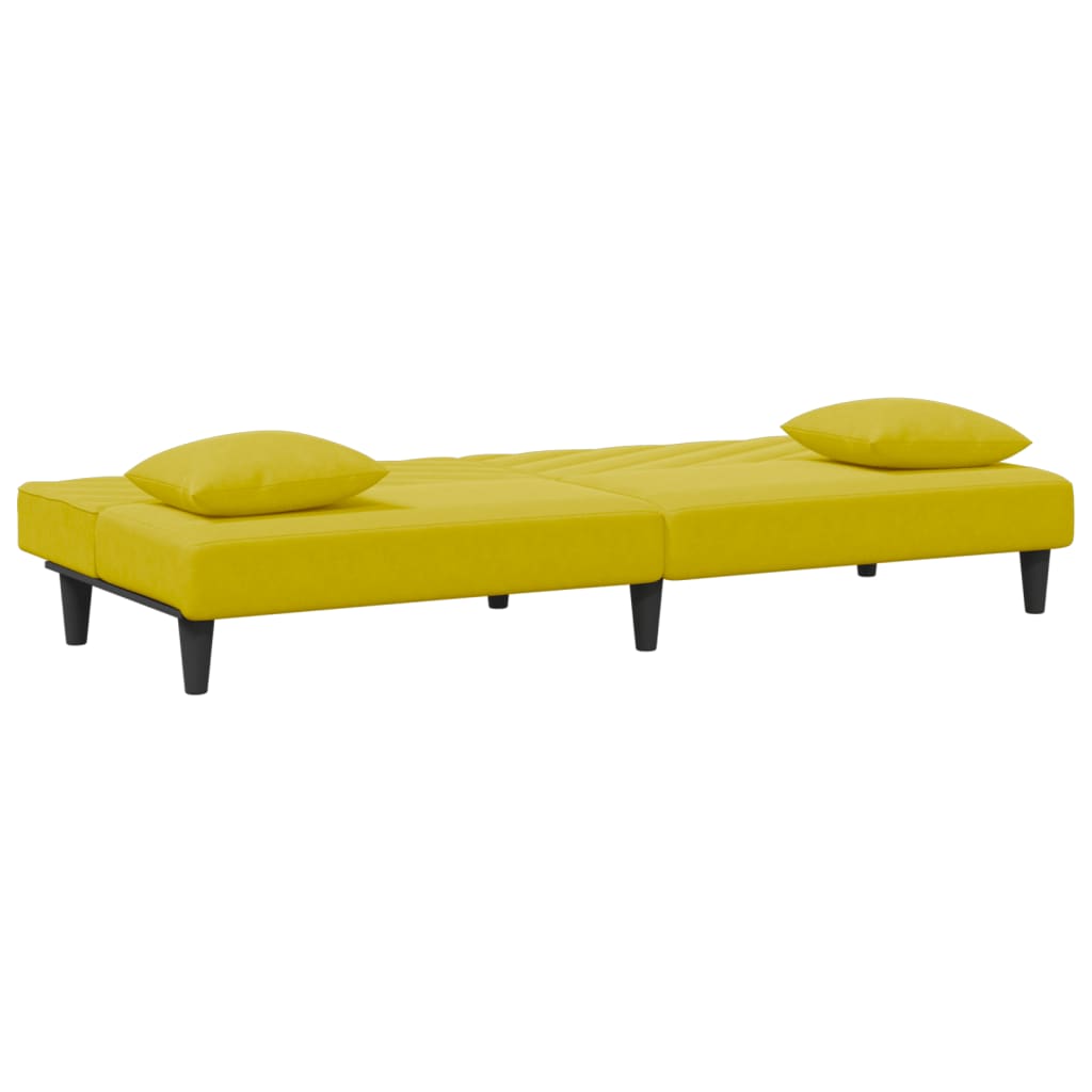 Set di Divani 2 pz con Cuscini Giallo in Velluto 3216266