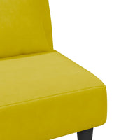 Set di Divani 2 pz con Cuscini Giallo in Velluto 3216266