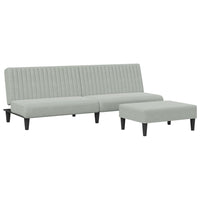 Set di Divani 2 pz Grigio Chiaro in Velluto 3216274