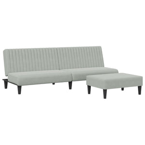 Set di Divani 2 pz Grigio Chiaro in Velluto 3216274