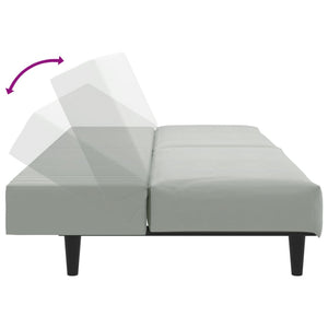 Set di Divani 2 pz Grigio Chiaro in Velluto