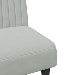 Set di Divani 2 pz Grigio Chiaro in Velluto