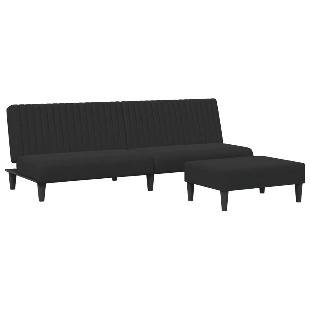 Set di Divani 2 pz Nero in Velluto 3216277