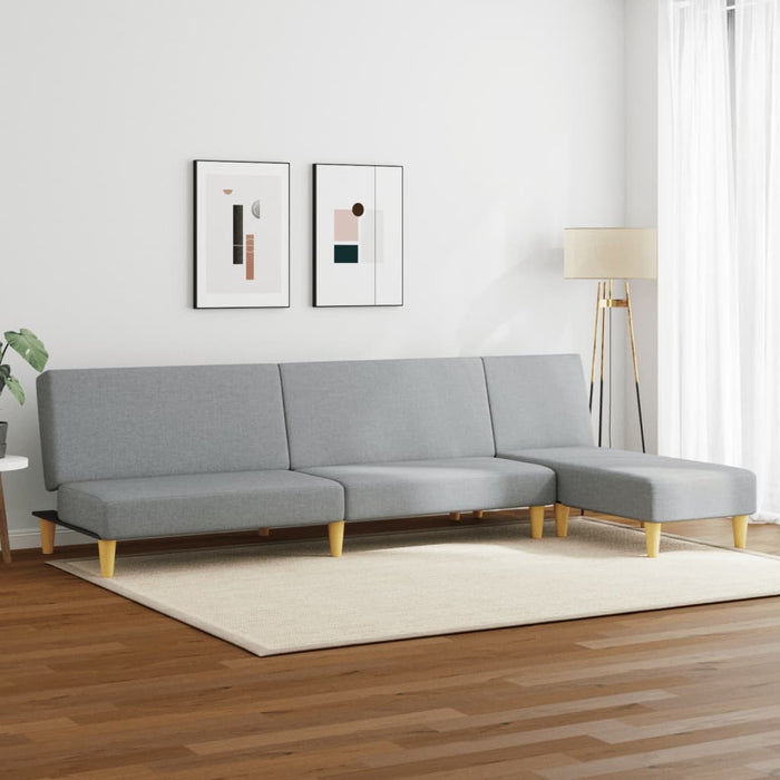 Set di Divani 2 pz Grigio Chiaro in Tessuto 3216291