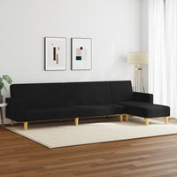 Set di Divani 2 pz Nero in Tessuto 3216302