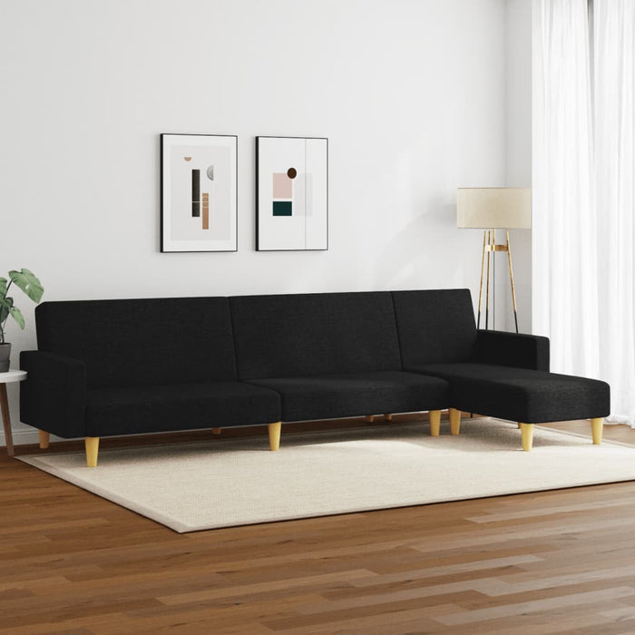 Set di Divani 2 pz Nero in Tessuto 3216302