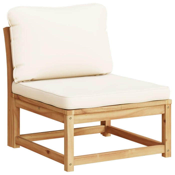 Set Salotto da Giardino 7 pz con Cuscini Legno Massello Acacia
