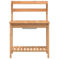 Tavolo Invaso con Lavello Marrone 147,5x44x139,5 Massello Abete