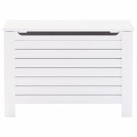 Contenitore con Coperchio RANA Bianco 80x49x54 cm Massello Pino