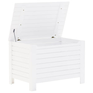 Contenitore con Coperchio RANA Bianco 80x49x54 cm Massello Pino