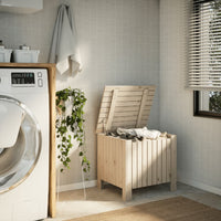 vidaXL Contenitore con Coperchio RANA 60x49x54 cm Legno Massello Pino